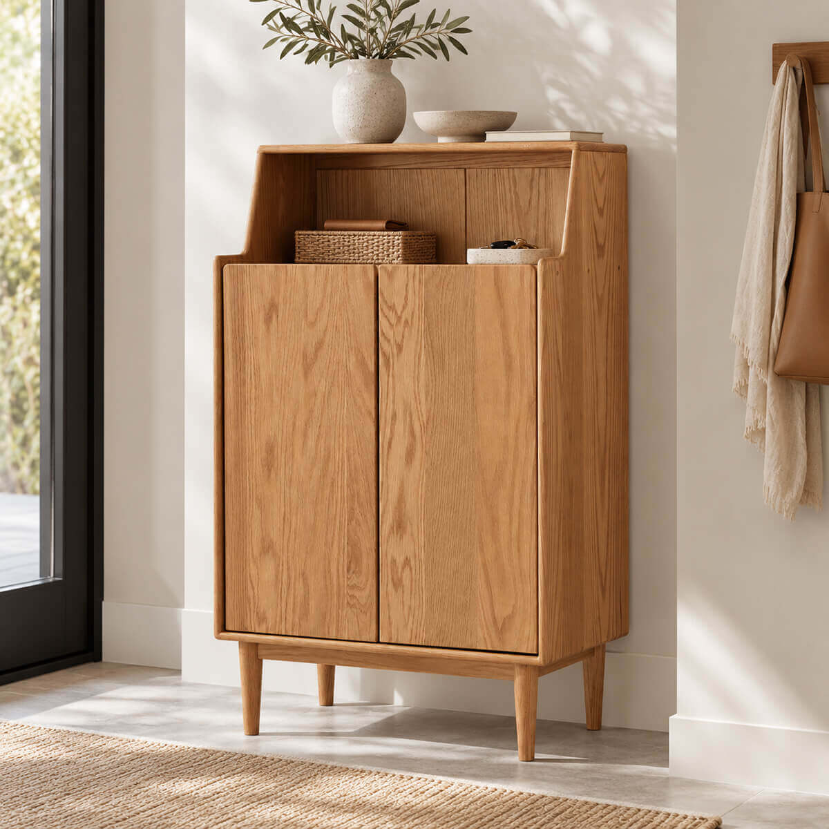 Alvar Solid Oak Shoe Cabinet