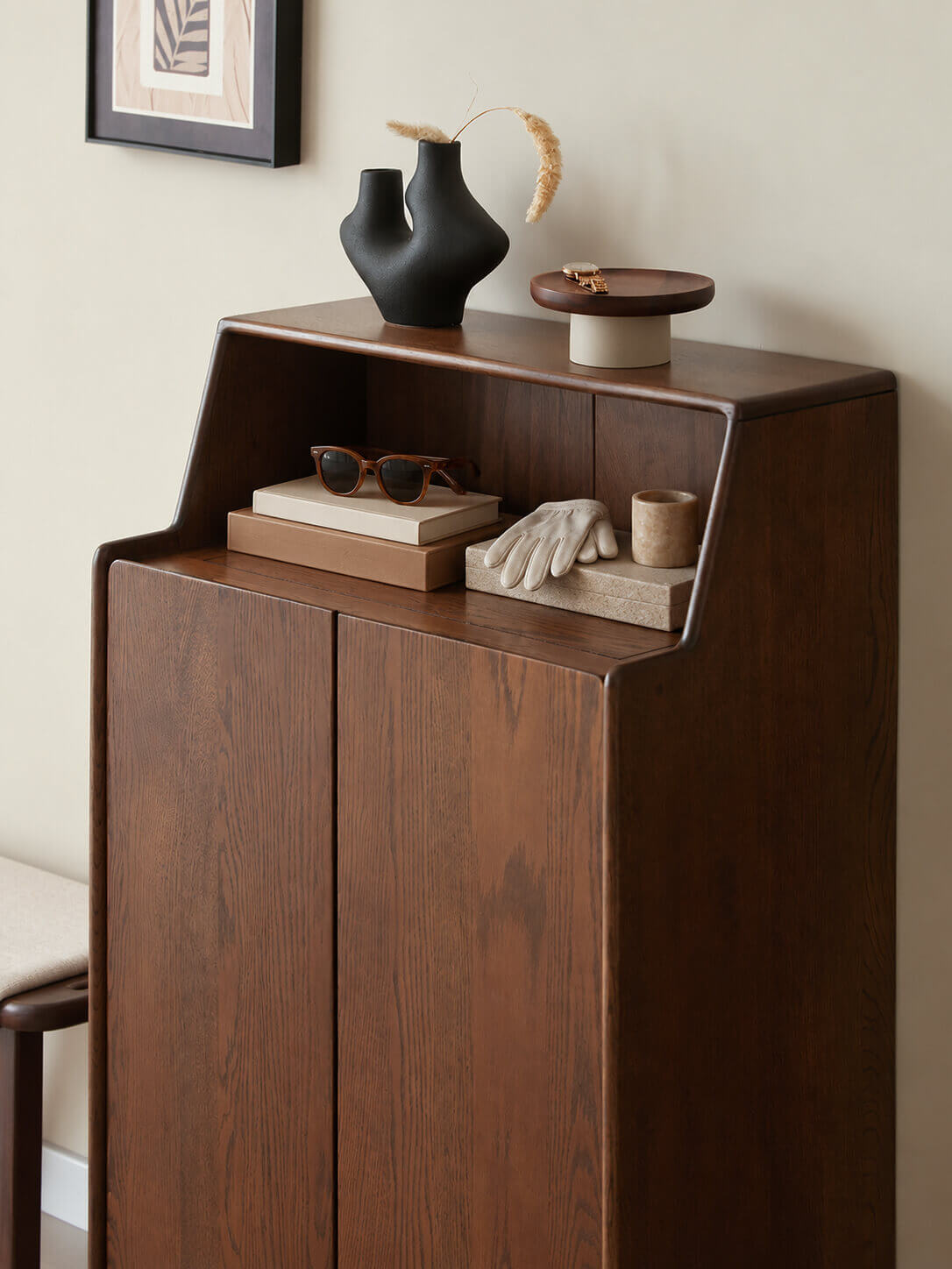 Alvar Solid Oak Shoe Cabinet