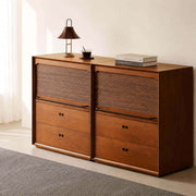 Two Tambour modular cabinets arranged together