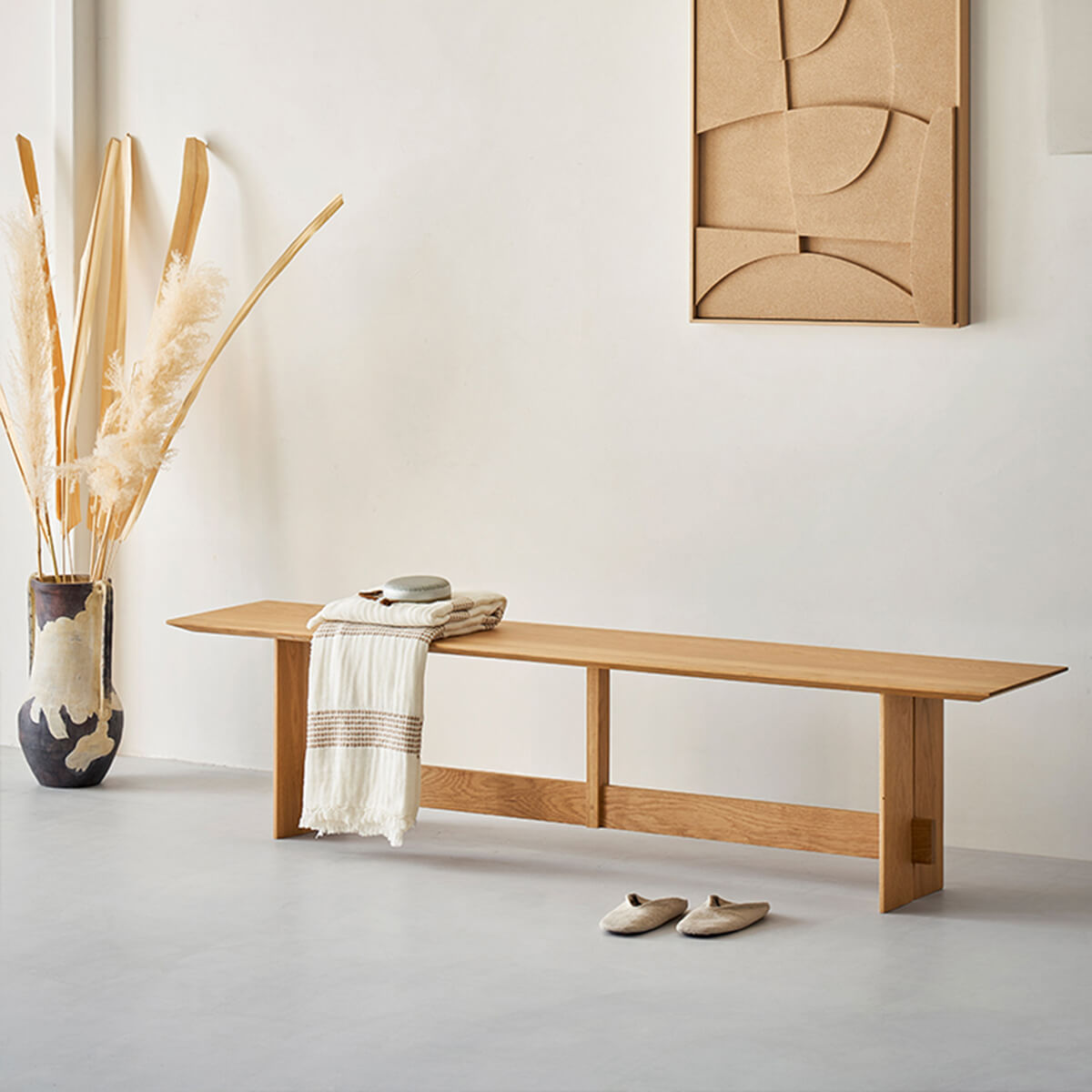 Karen Solid Oak Bench