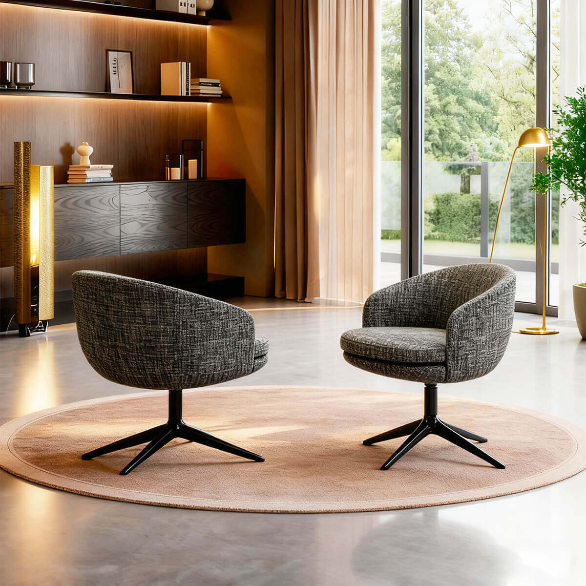 LUNO Swivel Dining Armchair