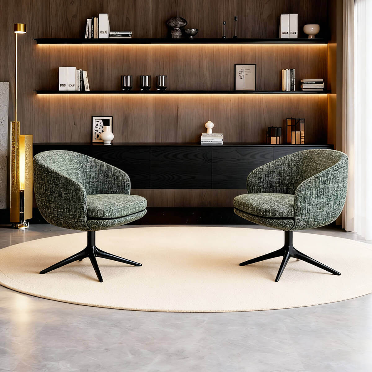 LUNO Swivel Dining Armchair