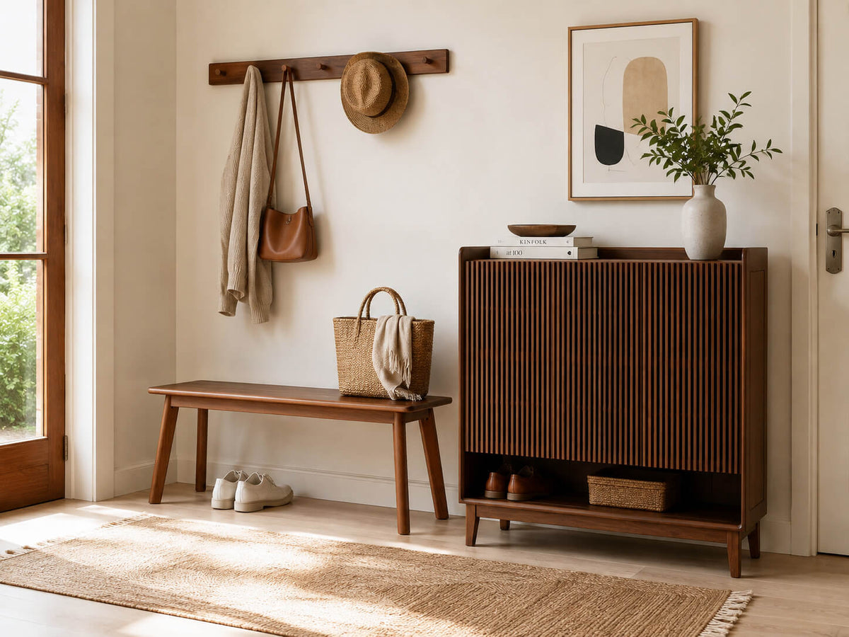 Luxemburg Solid Walnut Shoe Cabinet