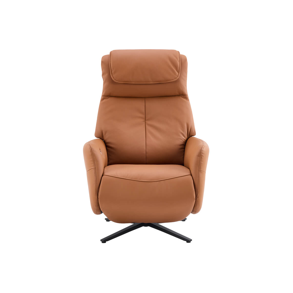 Lysa electric swivel recliner chair brown leather zero gravity design