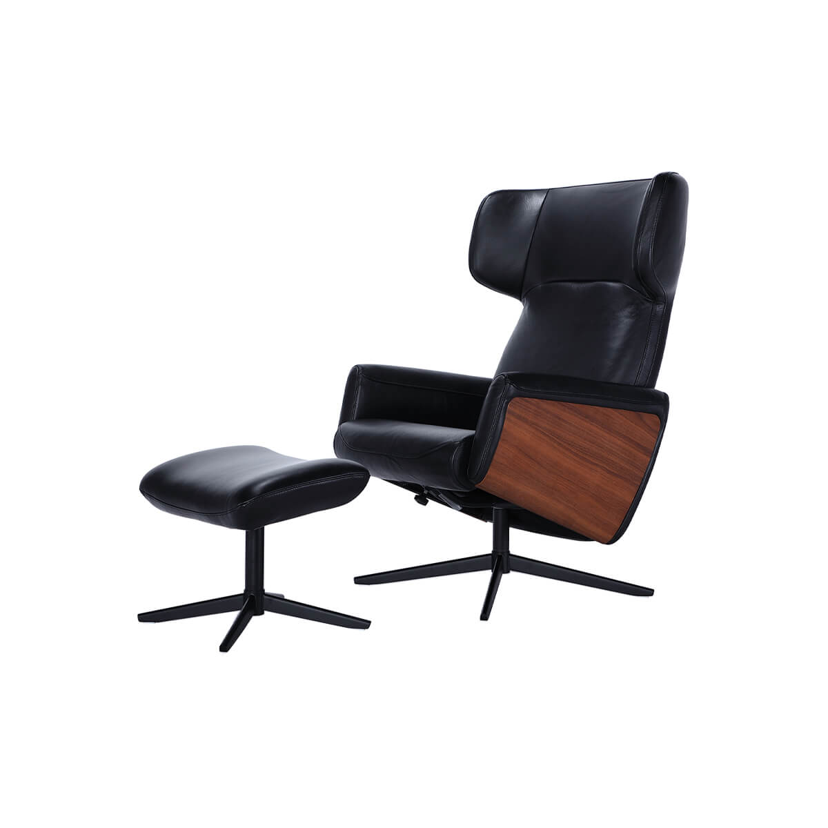 KEBE Noelia Swivel Recliner Chair and Stool