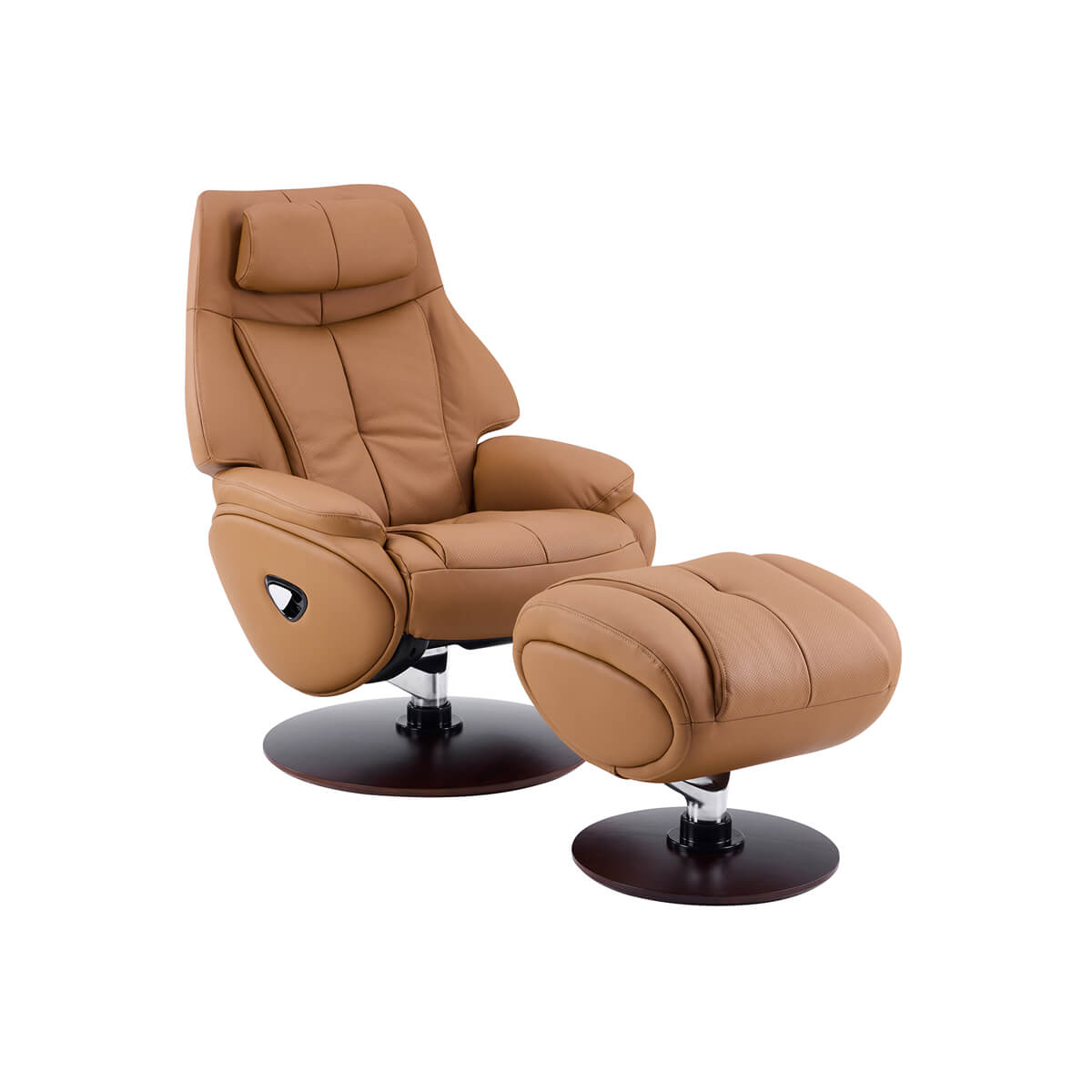 Odense Manual Swivel Recliner Chair with ottoman
