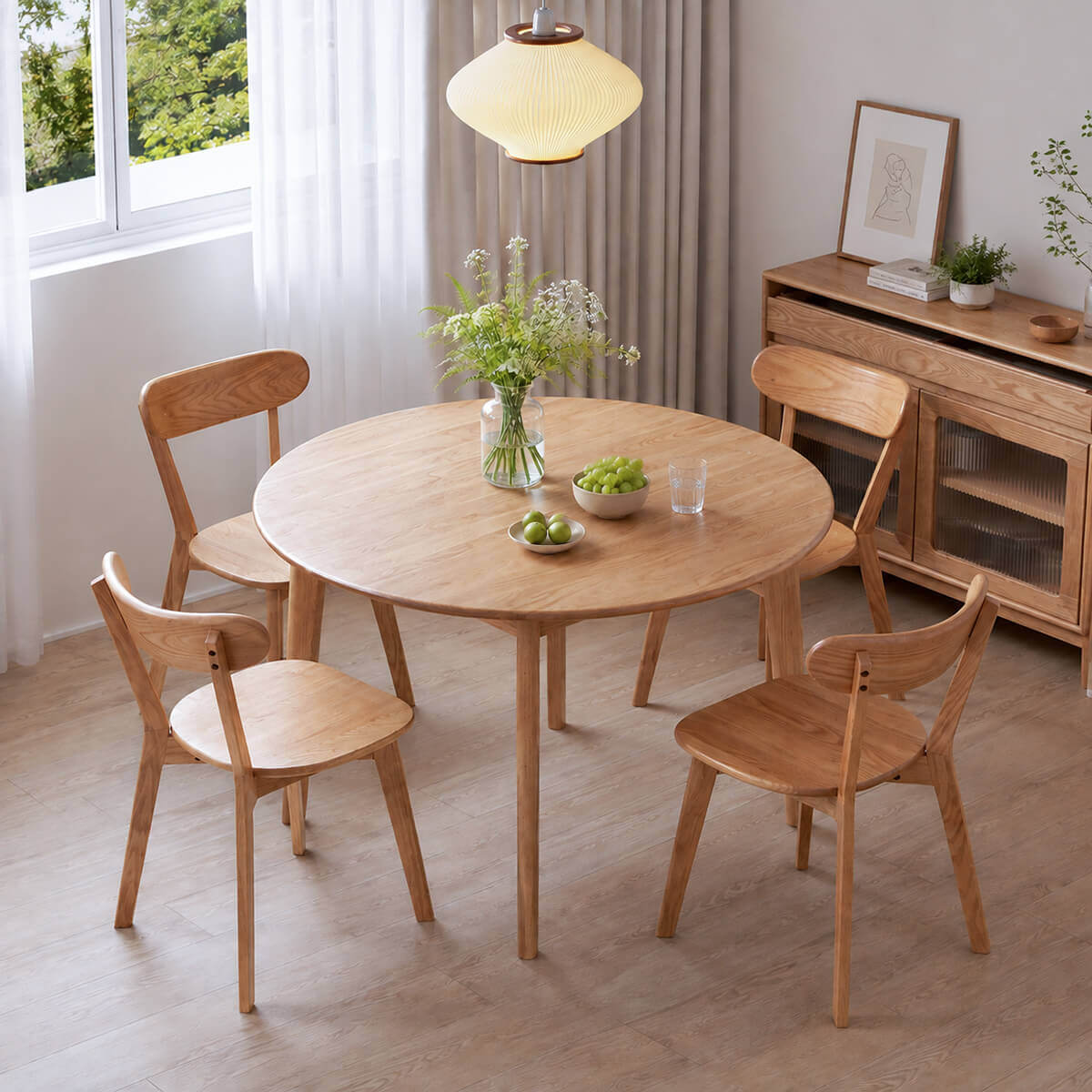 Reina Solid Oak Round Dining Table