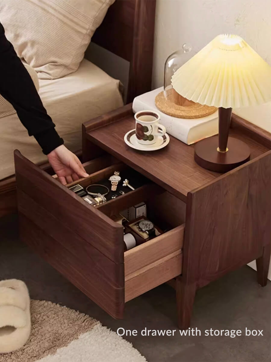 YSU-Stanley Solid Walnut Bedside Table