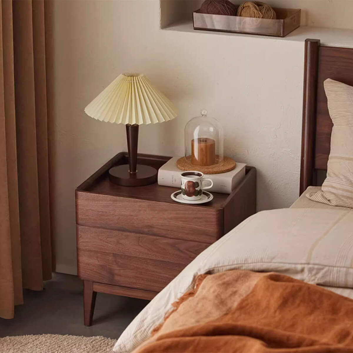 YSU-Stanley Solid Walnut Bedside Table