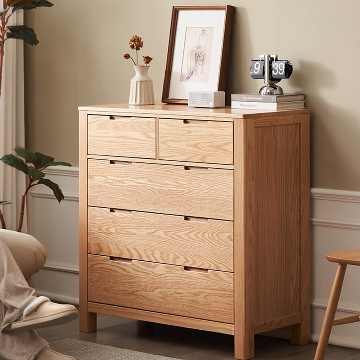 YSU-Norway Solid Oak Chest of Drawers