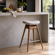 Andy upholstered bar stool with solid American ash frame 