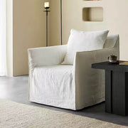 Anya linen armchair with removable washable cover