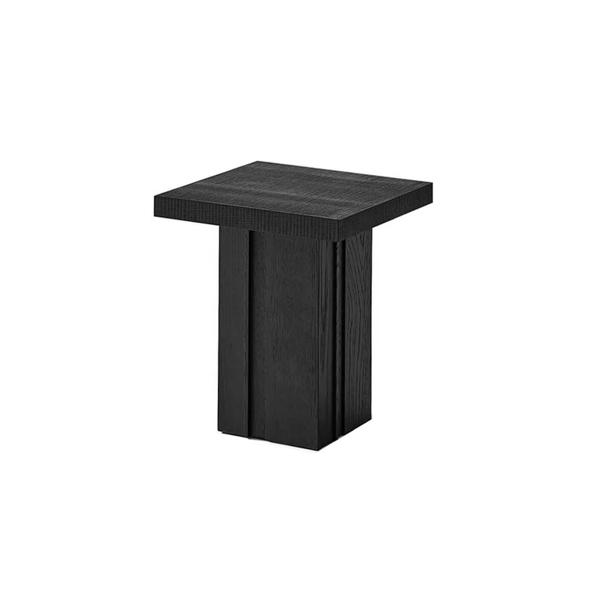 Anya oak side table in black finish.