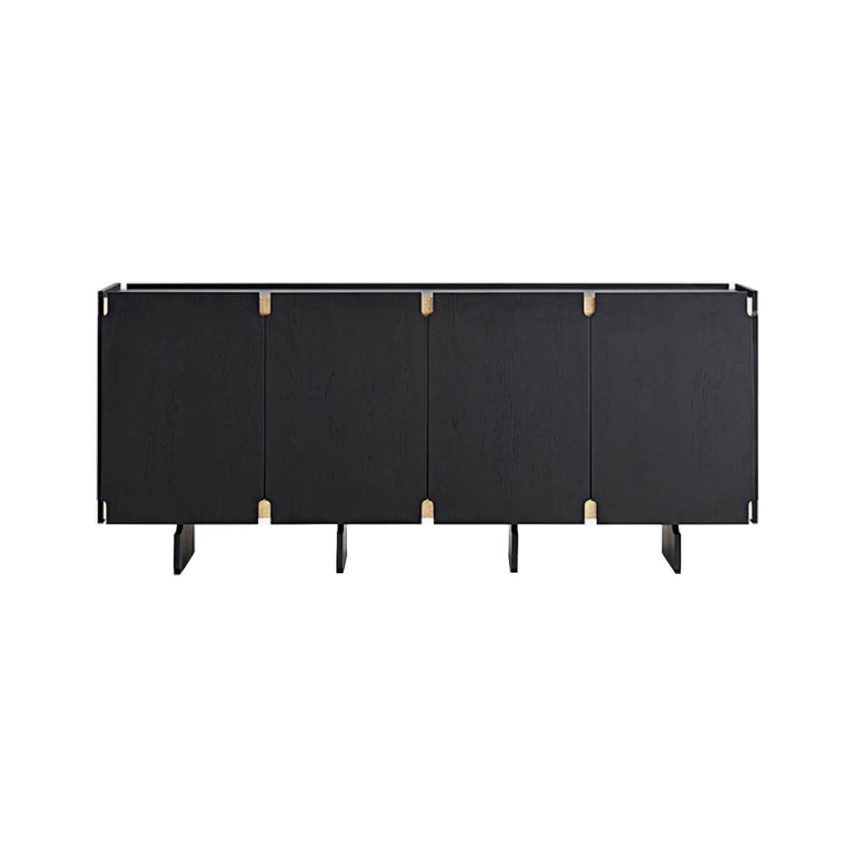 Arden sideboard in black finish with brass detailing