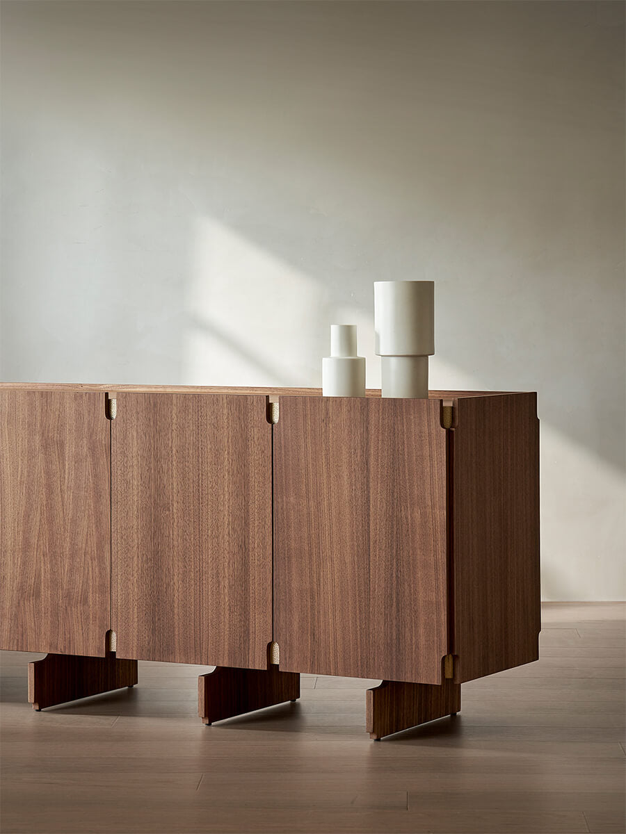 Arden walnut sideboard with clean architectural lines