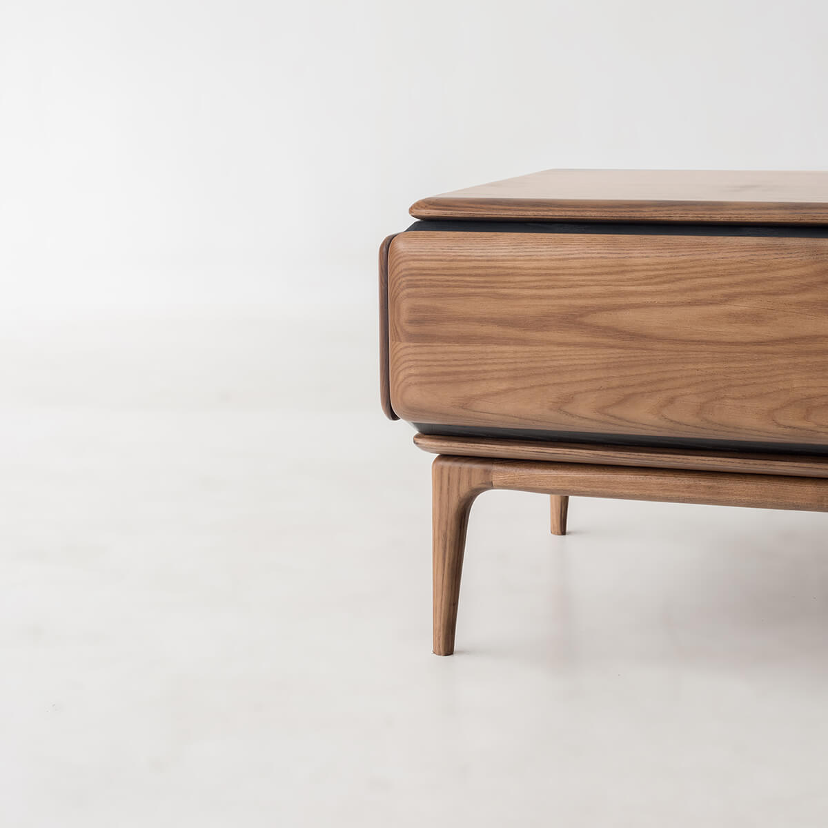 Leg and frame detail of the Arnold Solid Ash Coffee Table