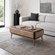 Arnold Solid Ash Coffee Table in a contemporary living room