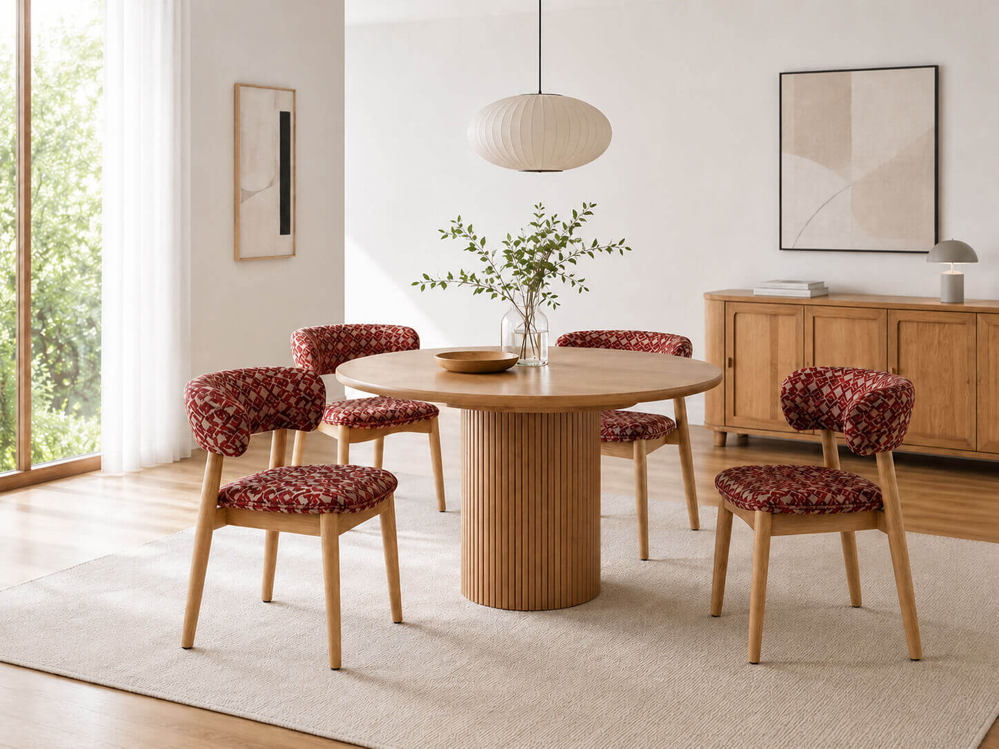 Aurelia dining chairs in a bright modern dining room