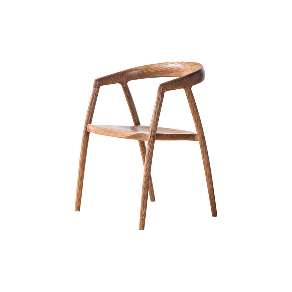 Bata dining chair in walnut finish