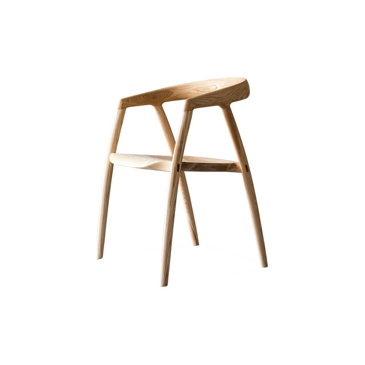 Bata timber dining chair front angled view