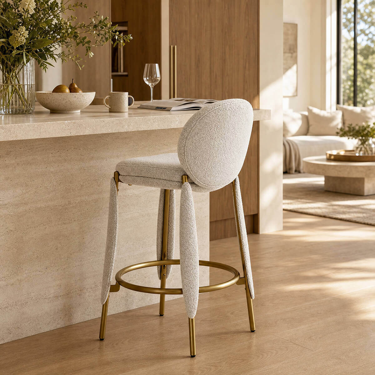 Belle Bar Stool rear profile view