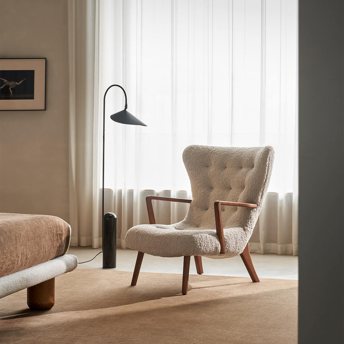 Berkeley Armchair in a bedroom