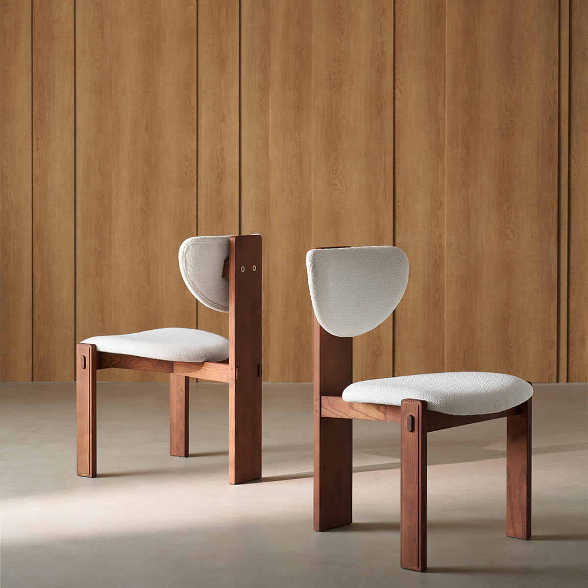 Bianca modern upholstered dining chair with timber frame