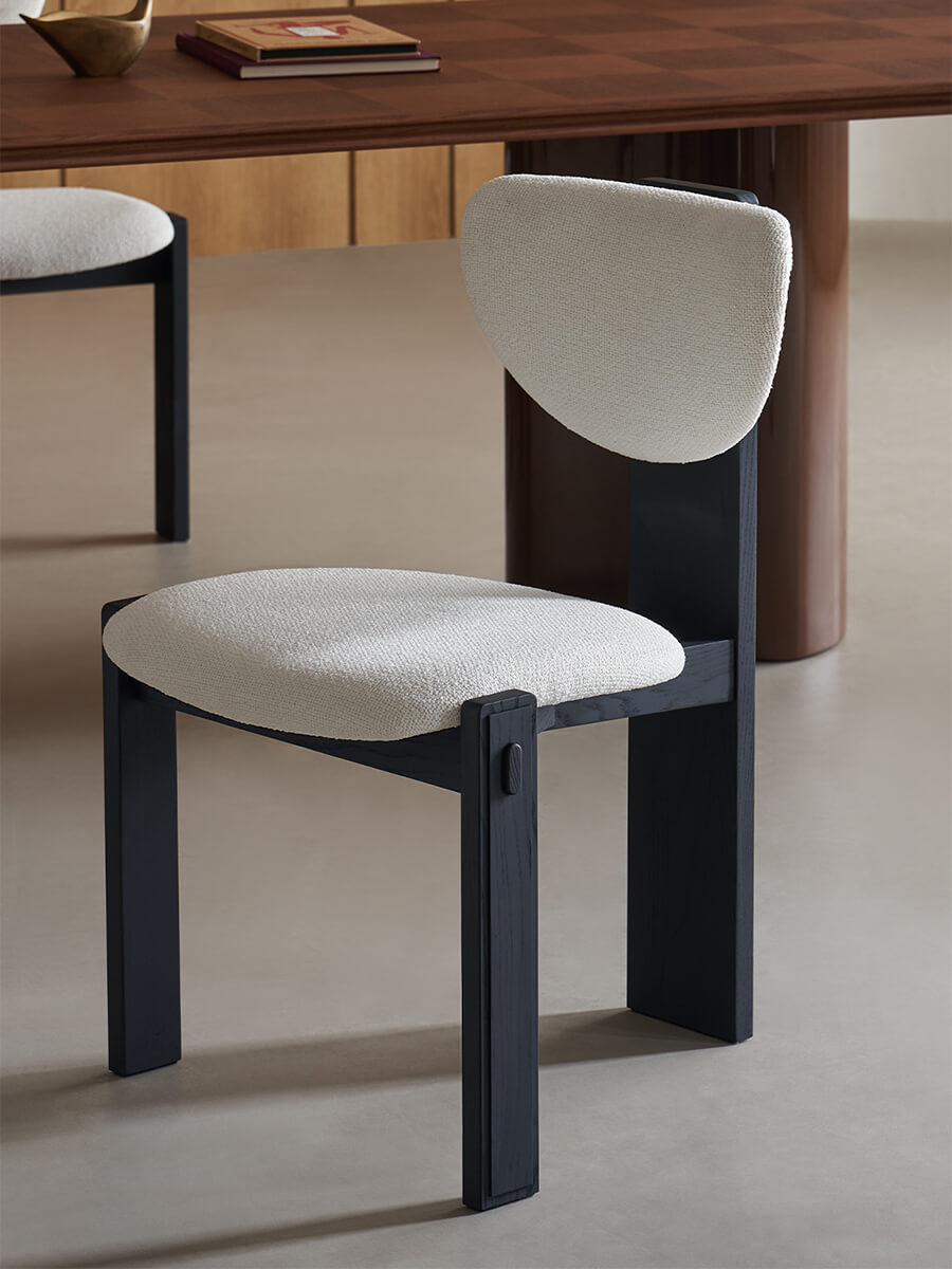 Bianca dining chair timber frame detail