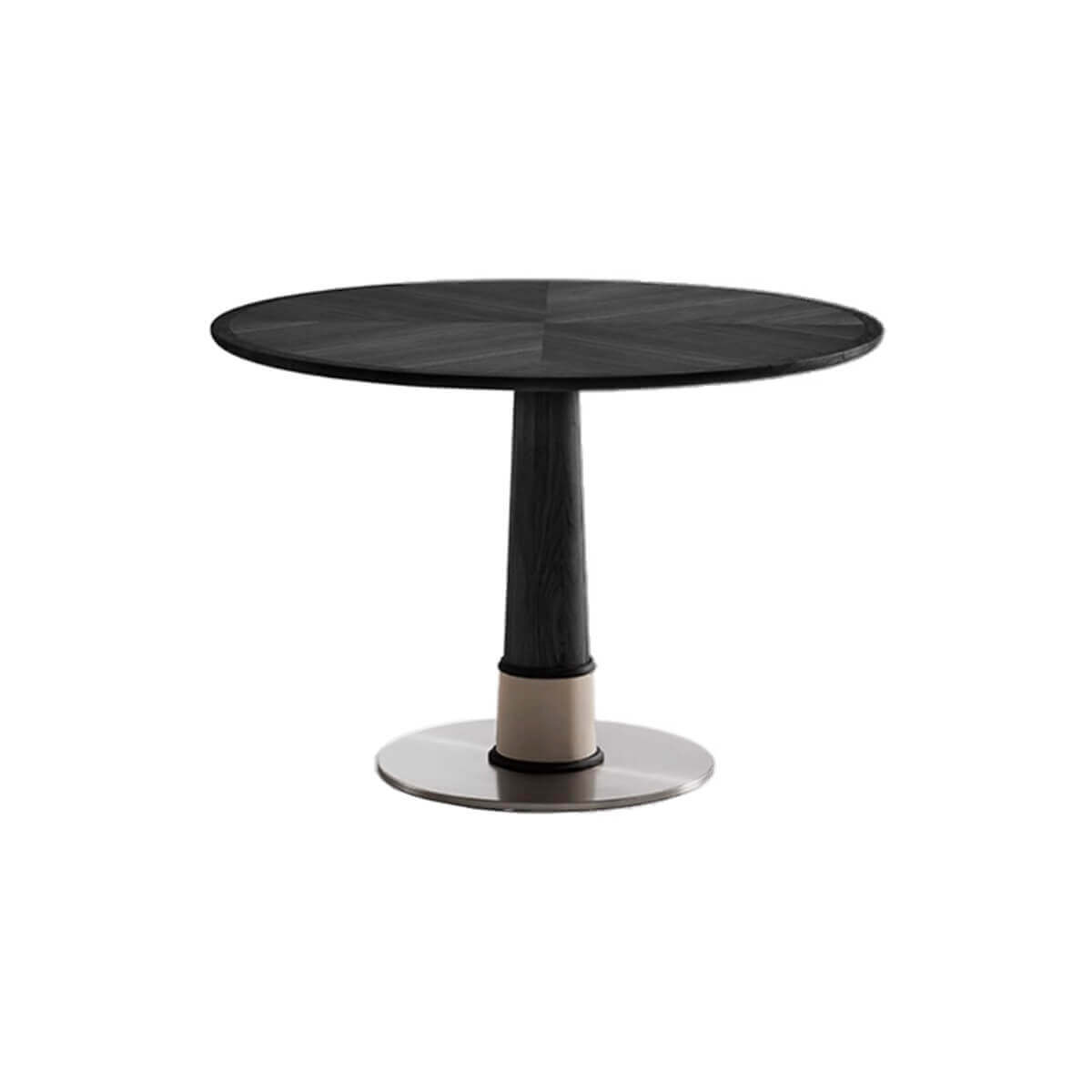 Cambell round dining table black finish