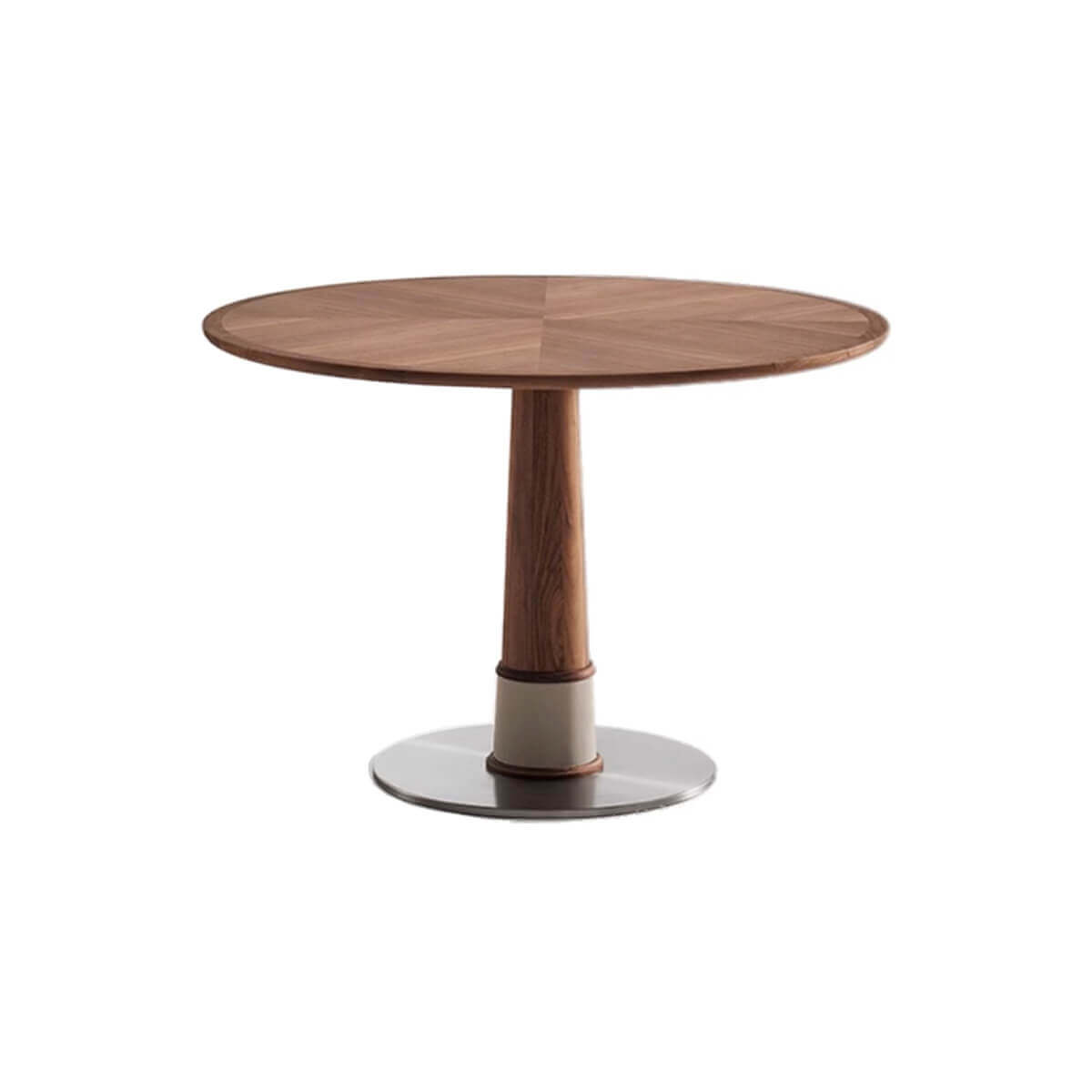 Cambell round dining table walnut finish