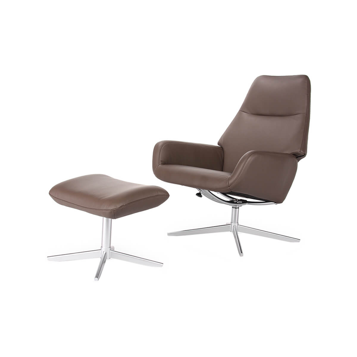 KEBE Camillo Swivel Recliner Chair and Stool