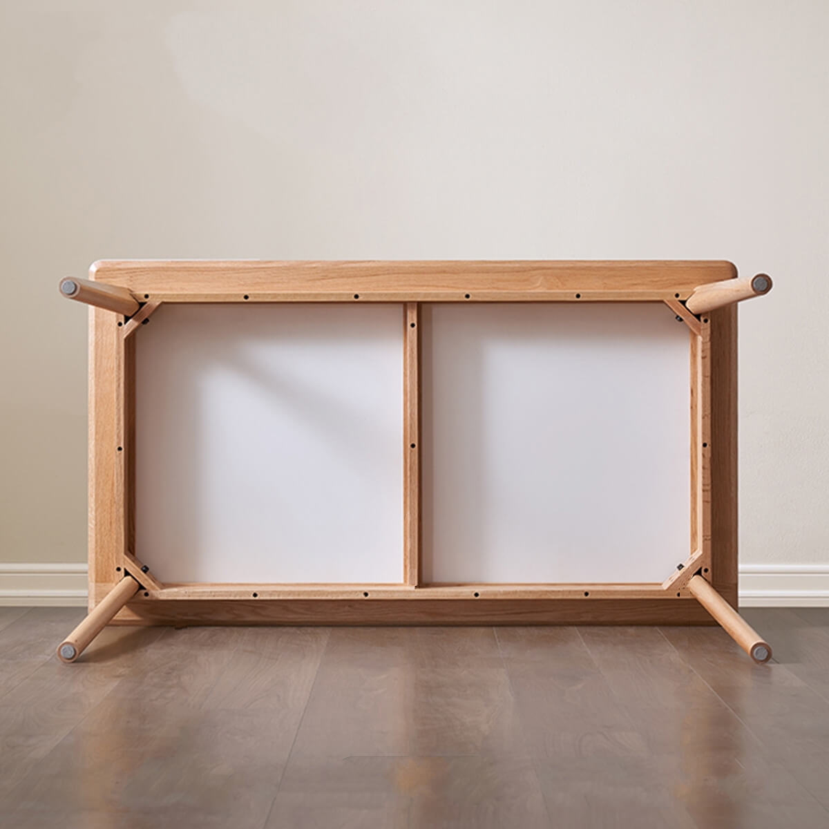 Solid Oak Base Structure of Clement Dining Table