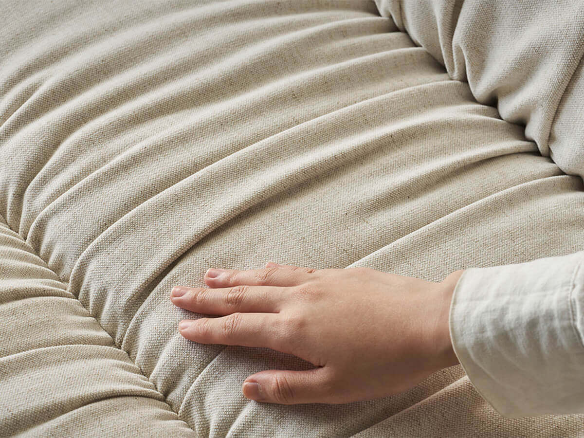 Close-up detail of Cloudscape Armchair fabric upholstery