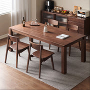 Dalton Solid Walnut Dining Table in a modern dining room setting