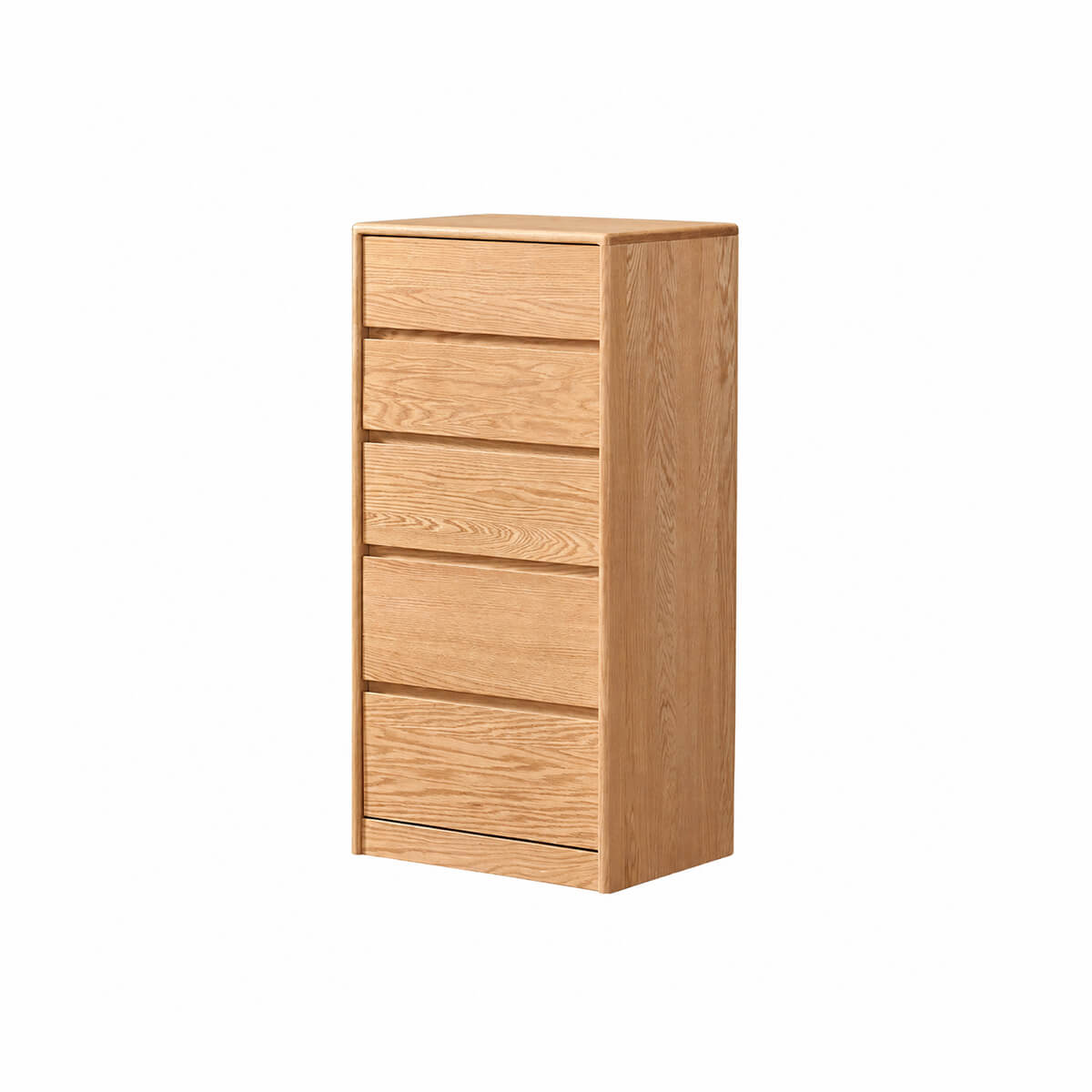 Denmark 5-drawer tall boy in natural oak