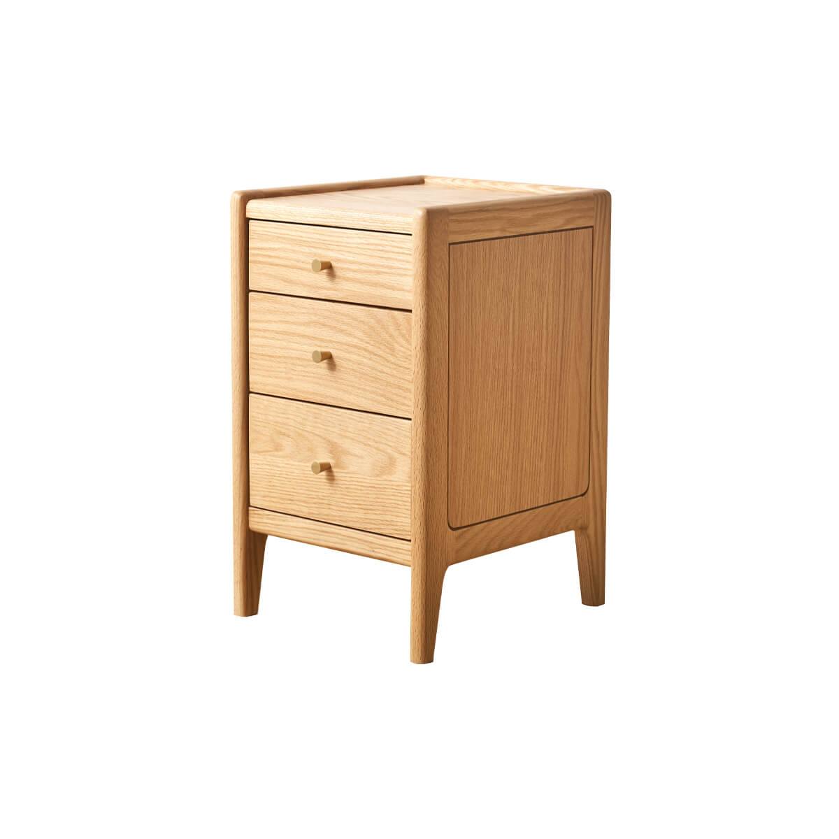 Denmark Solid Oak Bedside Table 30cm wide in natural oak finish