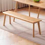 Denmark solid oak dining bench paired with an oak dining table