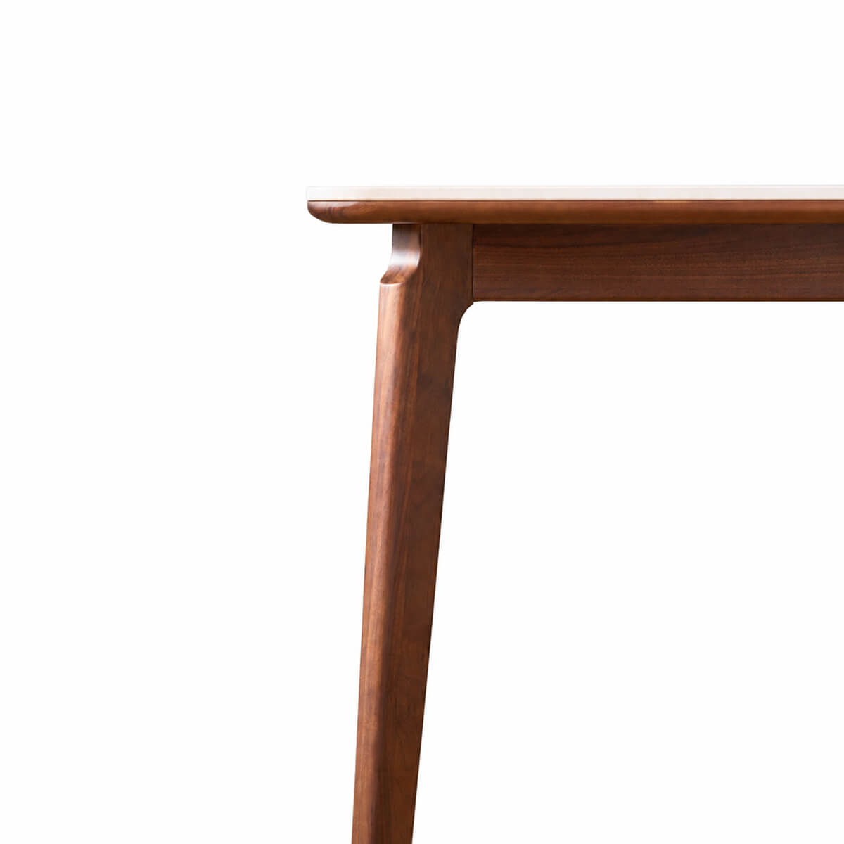 Denmark dining table solid North American black walnut leg and frame detail