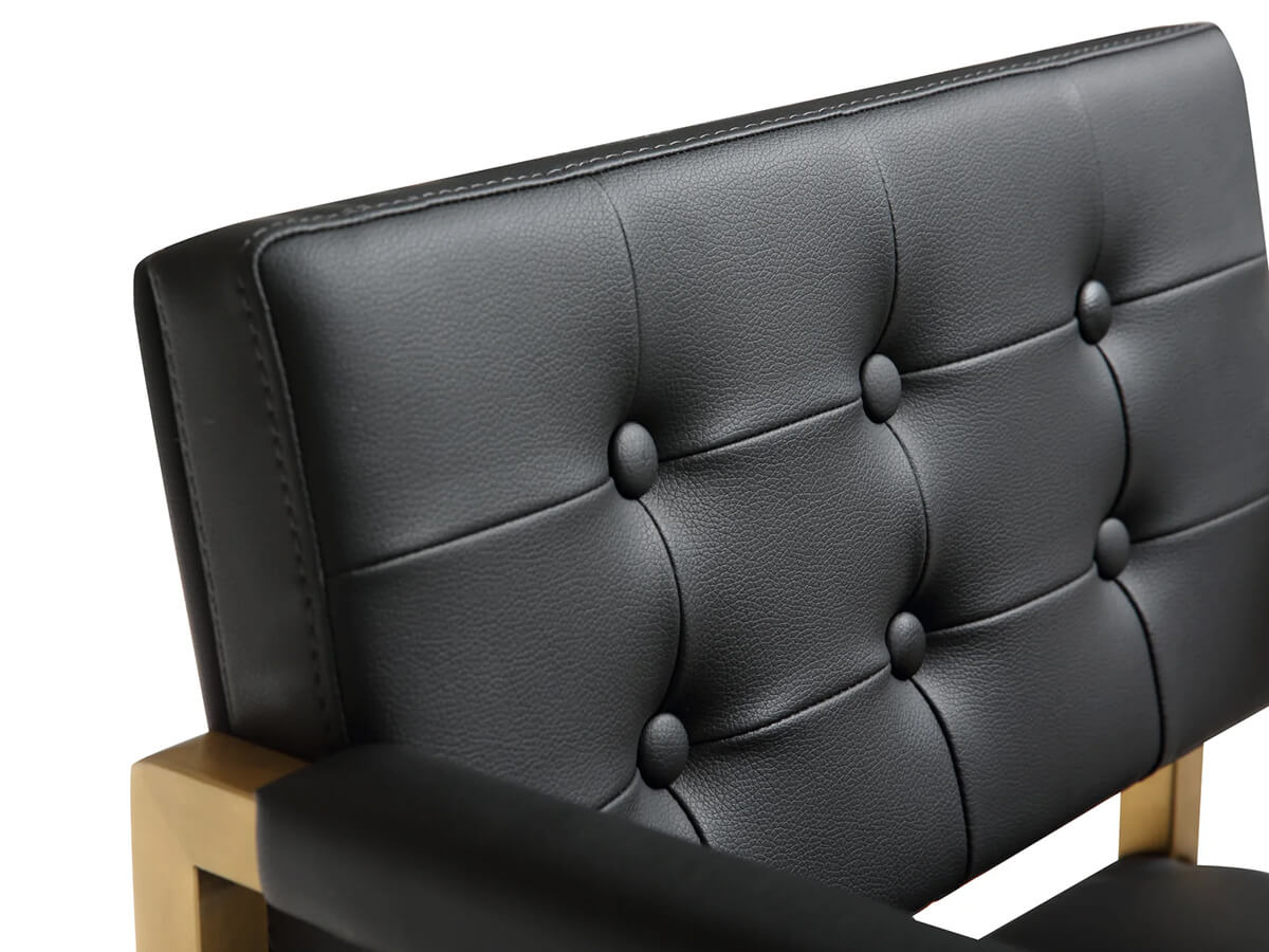 Director Bar Stool tufted backrest upholstery detail