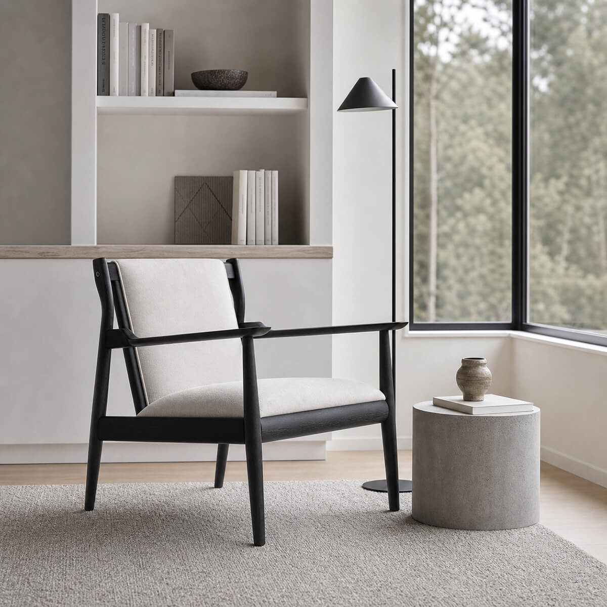 Douk Armchair in Contemporary Living Room