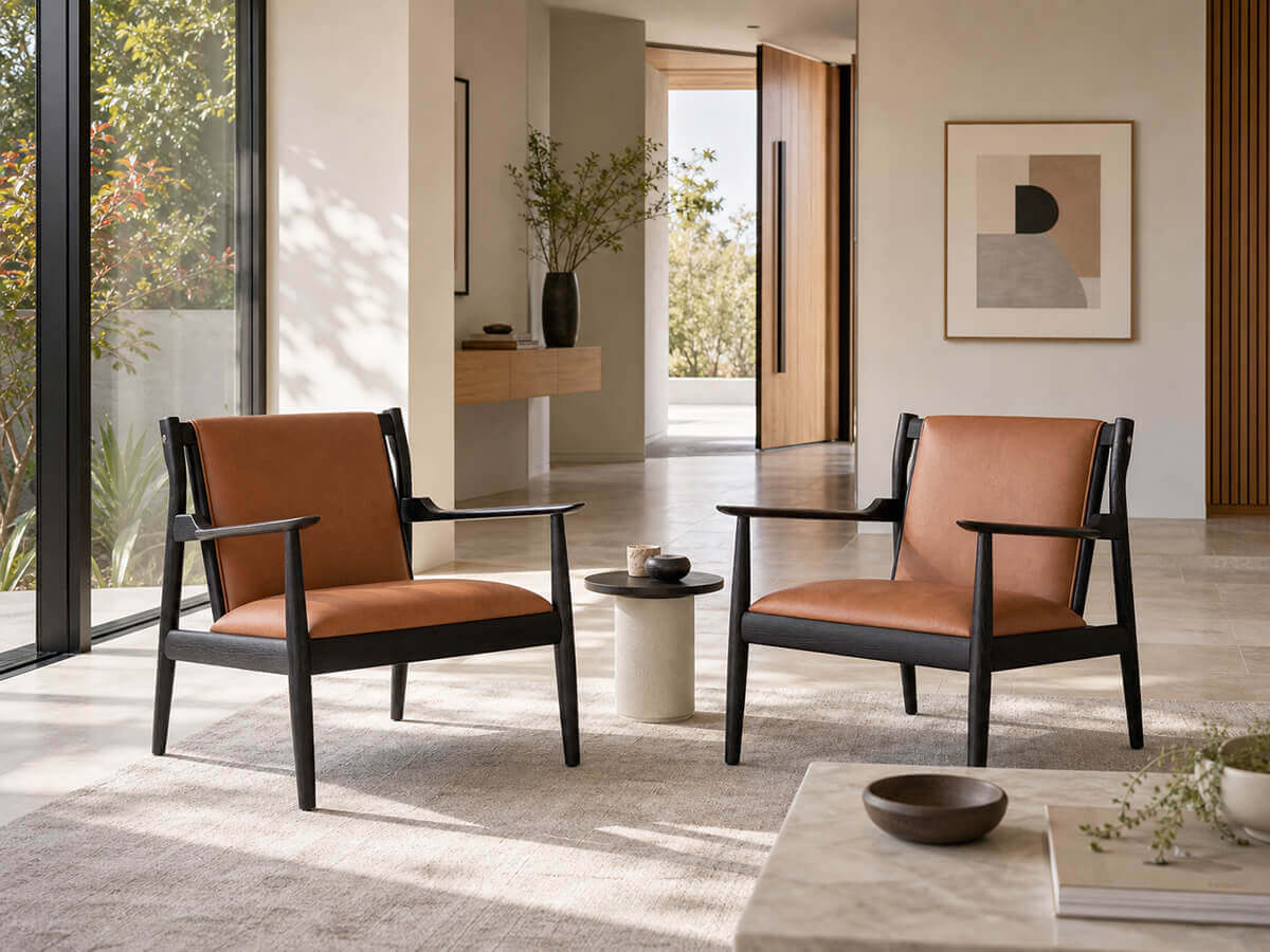 Douk Armchairs in Contemporary Living Space