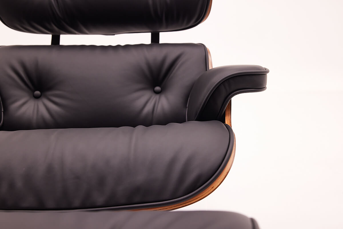 Cushion detail of Eames lounge chair replica