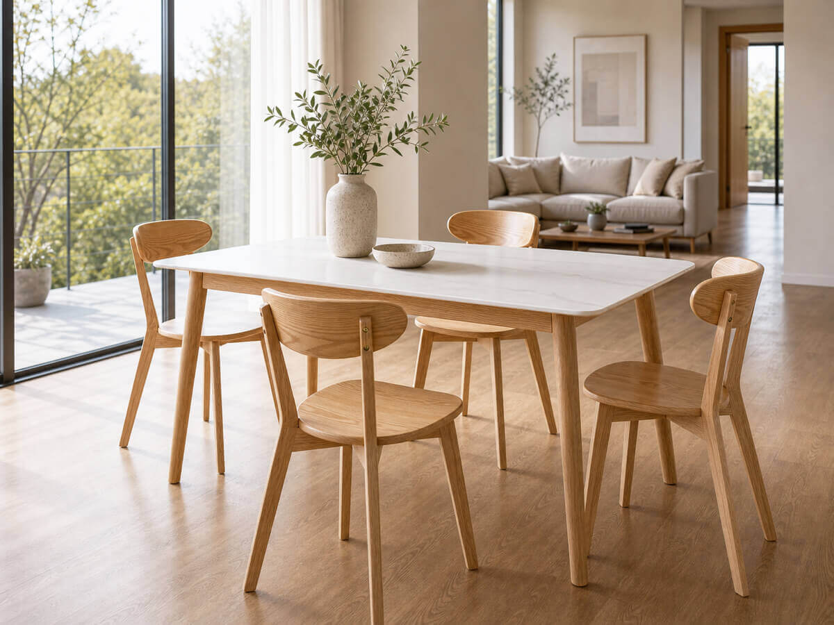 Edon dining chairs in contemporary dining room