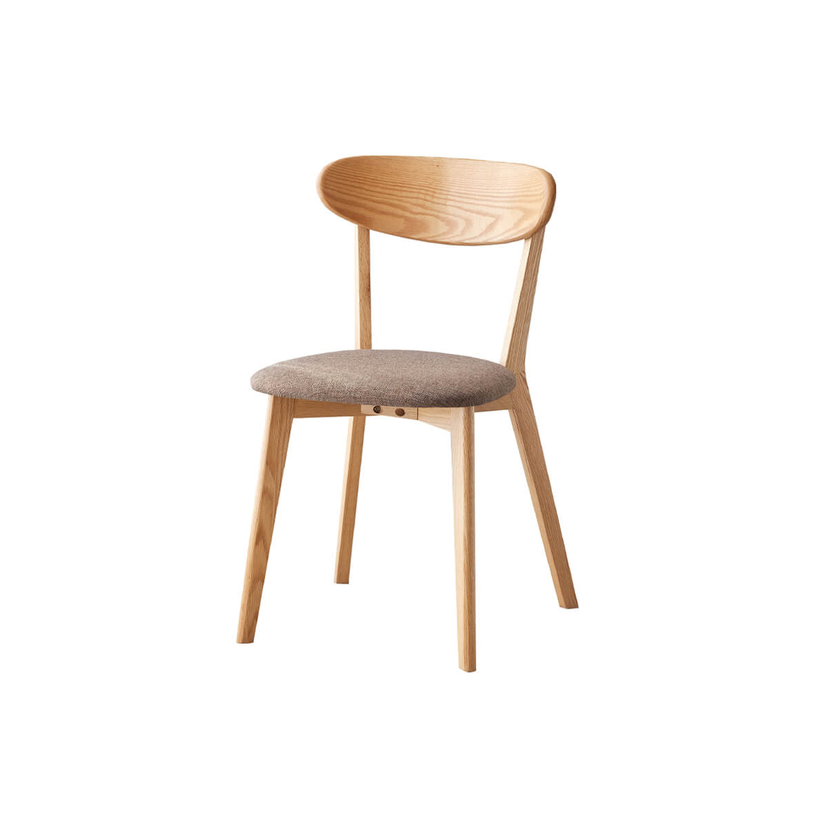 Edon dining chair with upholstered seat in oak finish