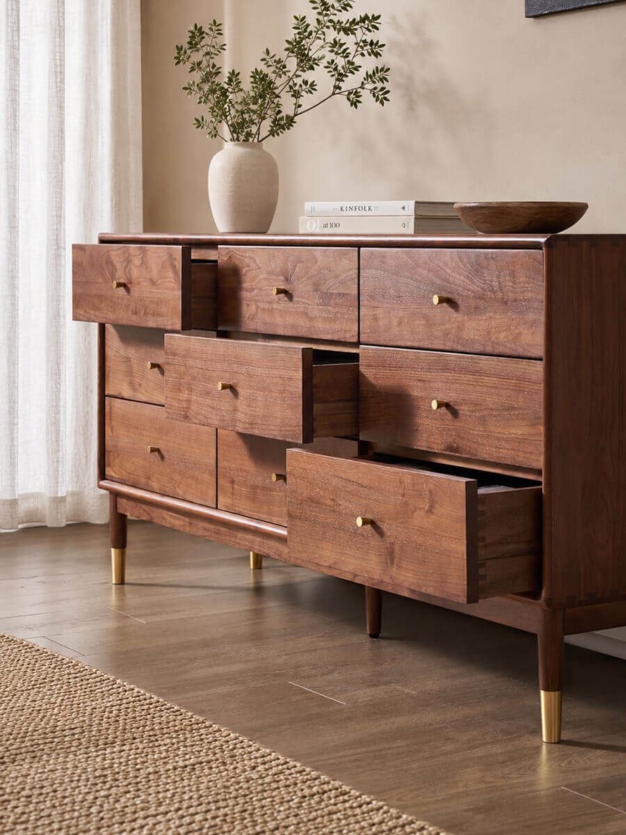  the Elara Solid Walnut Chest of Drawers