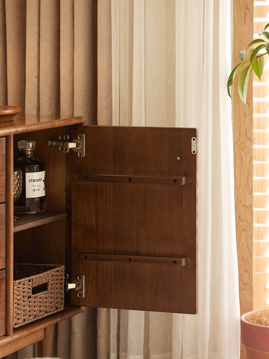 Elara Solid Walnut Sideboard door detail
