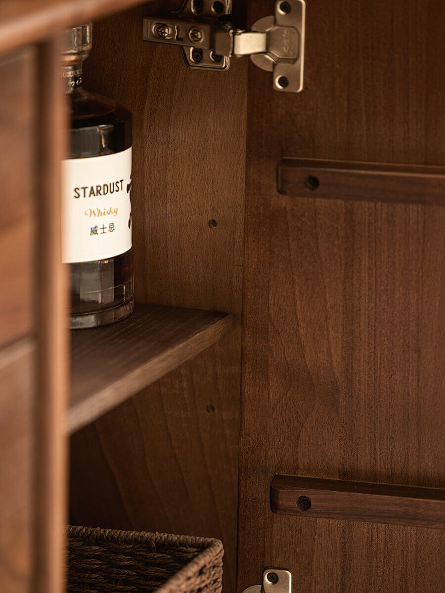 Elara Solid Walnut Sideboard door detail-1
