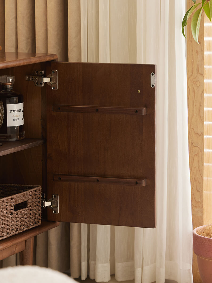 Elara Solid Walnut Sideboard door deail
