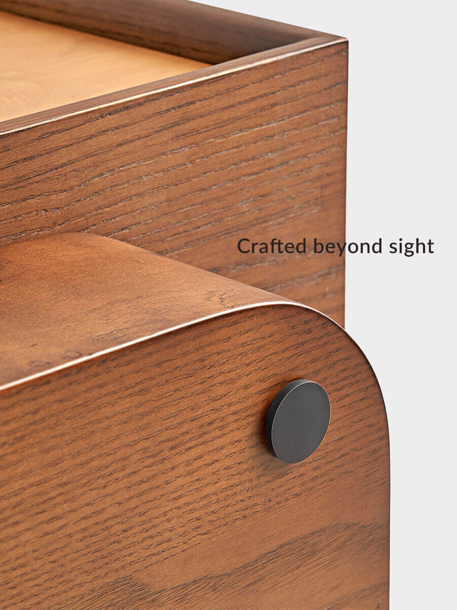 Beautifully finished inside and out on the Elmora bedside table