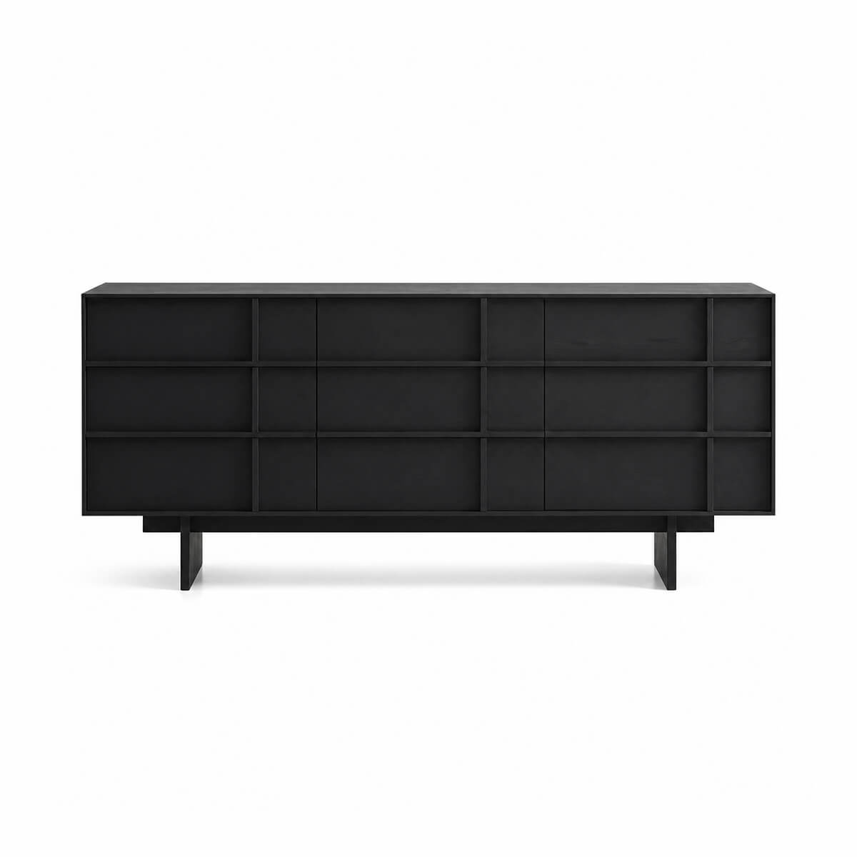 Field Chest of 9 Drawers in black finish